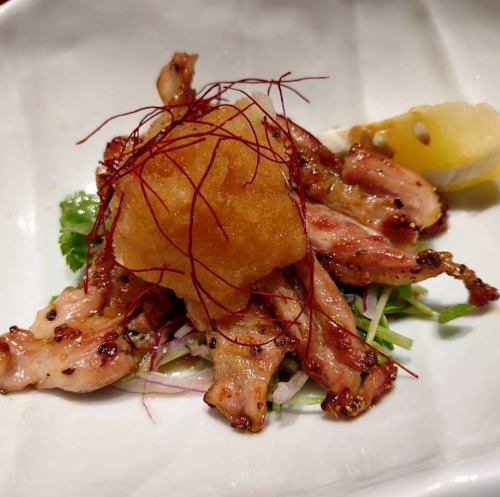 鶏セセリの塩炒め おろしポン酢