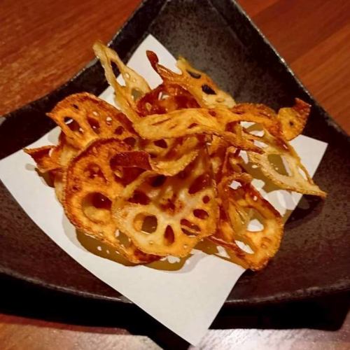 自家製れんこんチップス