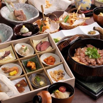 대만족! 각종 연회에 【명물 쇠고기 히츠마부시 코스】무료 뷔페 90분 첨부 (전 13품) 6,000엔