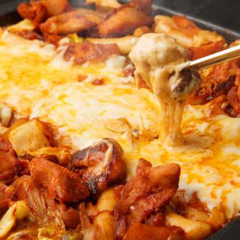 【生ビール付き2時間食べ飲み放題】チーズタッカルビ食べ放題含む全8品コース！4980円→3980円