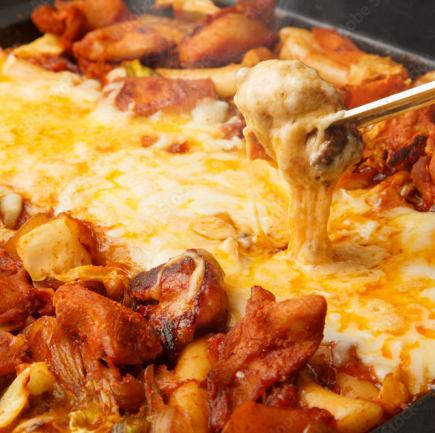 【生ビール付き2時間食べ飲み放題】チーズタッカルビ食べ放題含む全8品コース!4980円→3980円