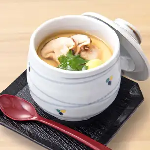 Matsutake mushroom chawanmushi (steamed egg custard)