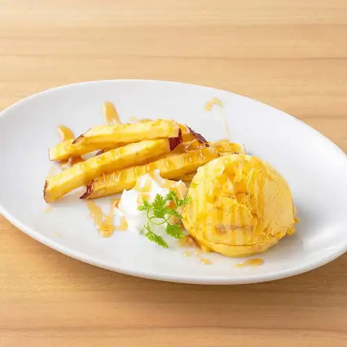 Sweet potato sticks and sweet potato ice cream