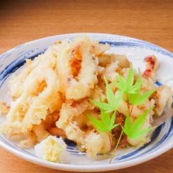ごっつぁん盛りイカ天ぷら