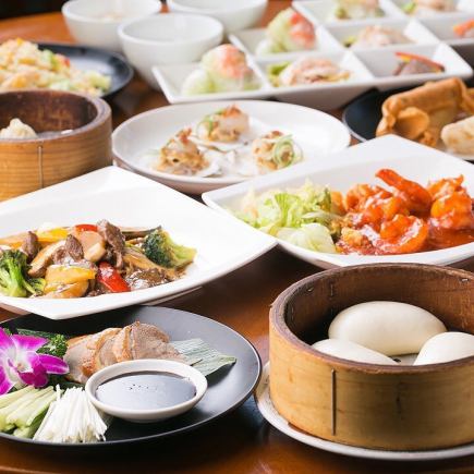 南湖花蓮コース(パリパリ春巻き・カニレタス炒飯など 4,000円(税込)