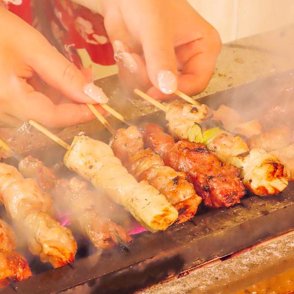 [Grilled with Bincho charcoal] ~various types of yakitori~