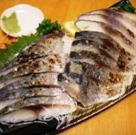 Grilled fatty tuna, marinated mackerel