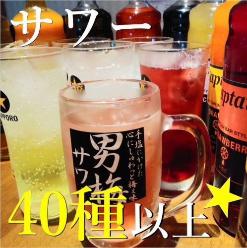 種類豊富なサワー盛り沢山