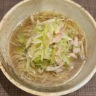 Light chicken and leek soup noodles