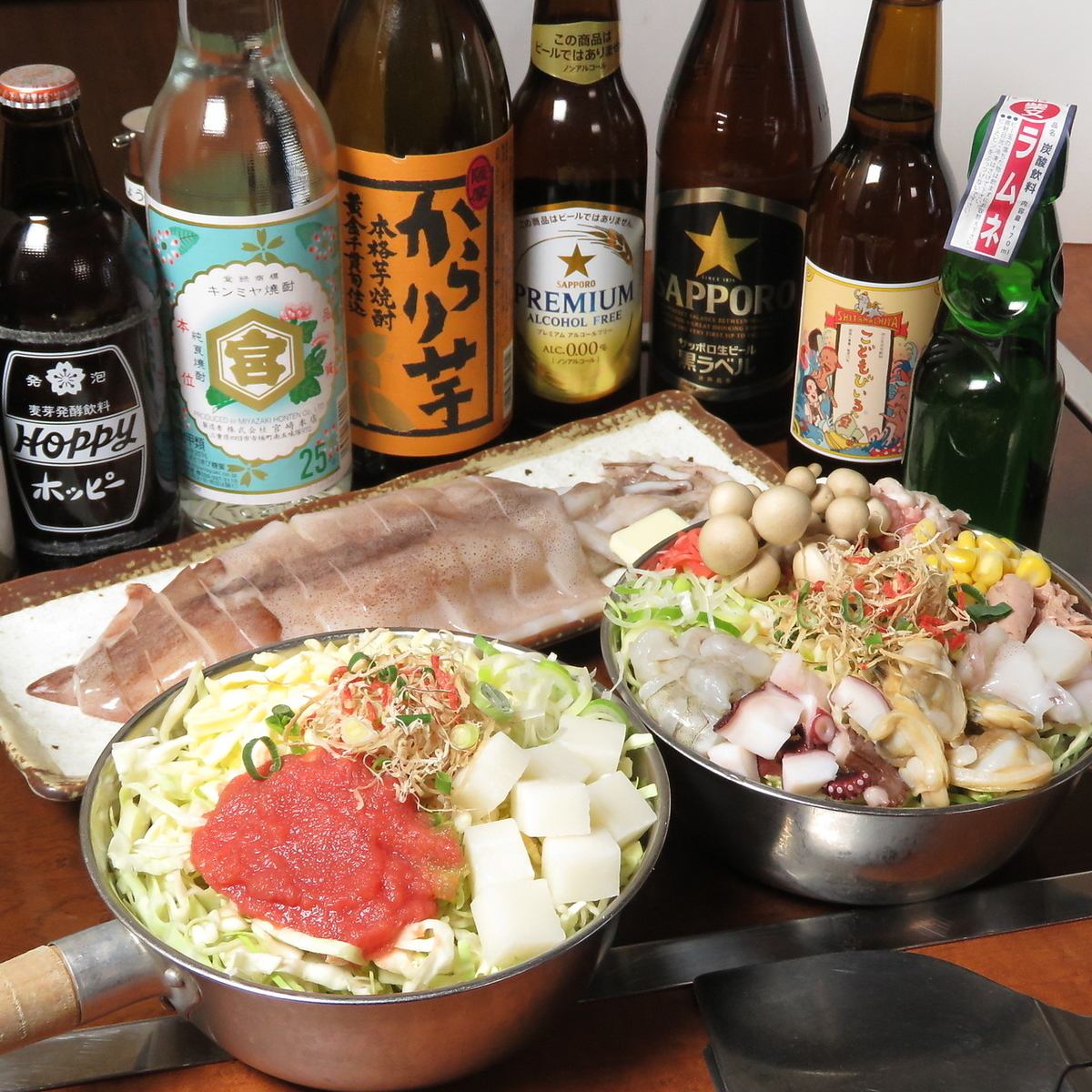 A wide variety of monja and okonomiyaki to Takimaru! Please use for various banquets ♪