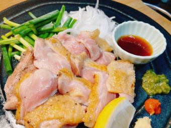 朝挽き錦爽鶏のたたき