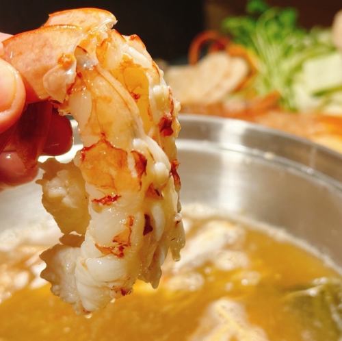 새우 샤브 젓가락 코스