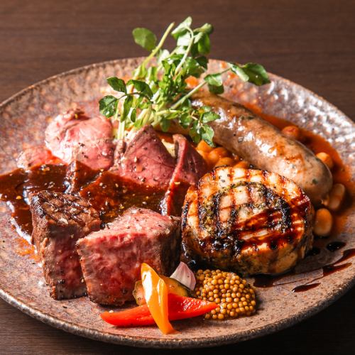肉4種の盛り合わせ　