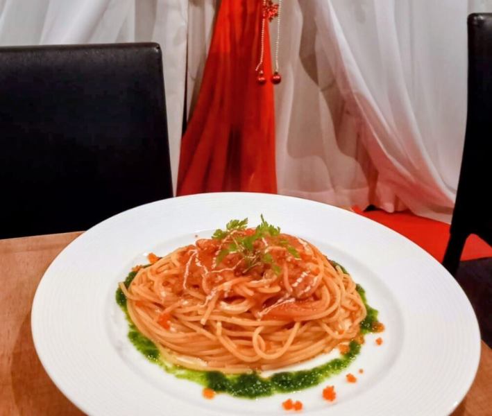 12月のパスタ　～魚介のラグー・ポモドーロ～　￥1900（税込）