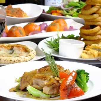 [4,500 yen light course] 2 hours of all-you-can-drink included★7 dishes including sautéed young chicken and pasta