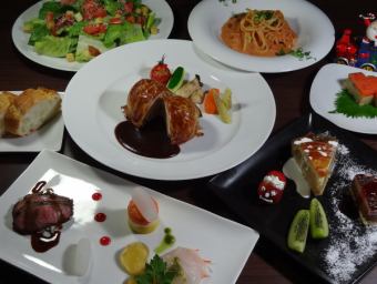 ★Christmas Special Course★ 7 dishes including herb roasted Daisen chicken ♪