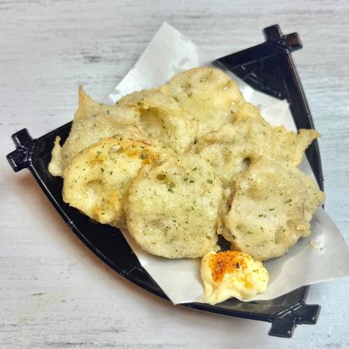 レンコンの磯部揚げ