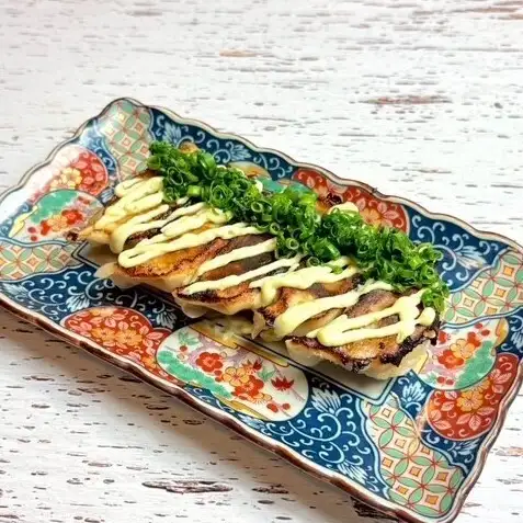 Green onion, yuzu pepper, and mayonnaise dumplings