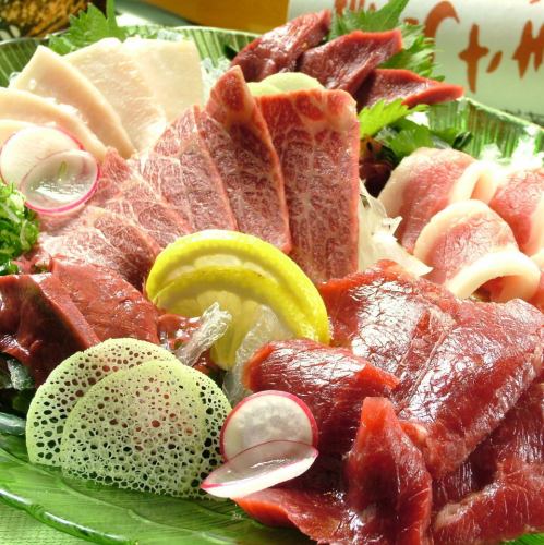 [Today's 〆 ... Winning tomorrow] Horse sashimi and tuna