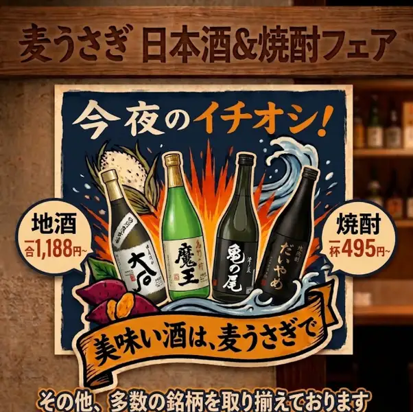 Sake & Shochu Fair now underway! We have a wide selection of sake from Kumamoto Prefecture, as well as sake from other prefectures!