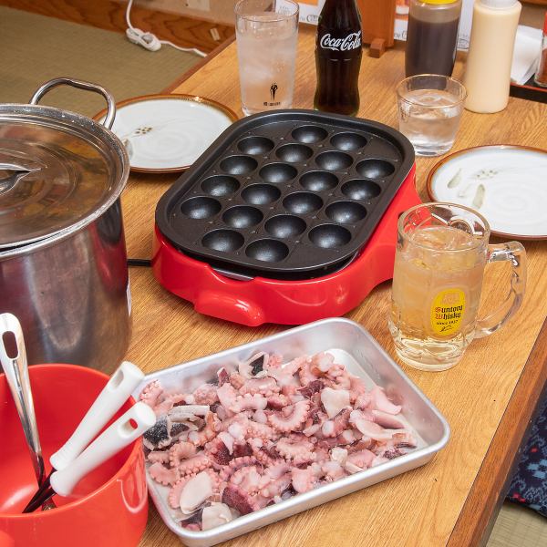 [Everyone is fun and delicious♪] Takoyaki all-you-can-eat party 2 hours 2,200 yen for men, 1,500 yen for women