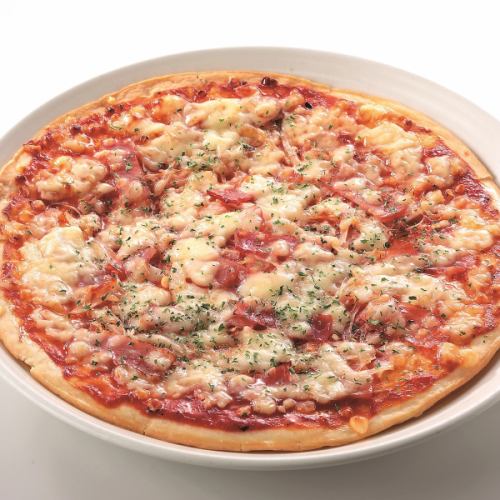 培根番茄酱披萨