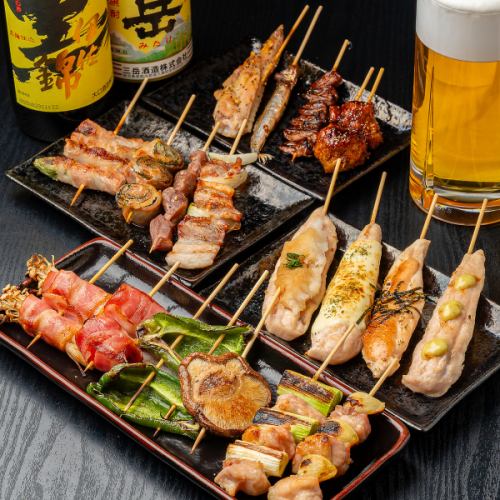 炭火で香ばしい絶品焼鳥！