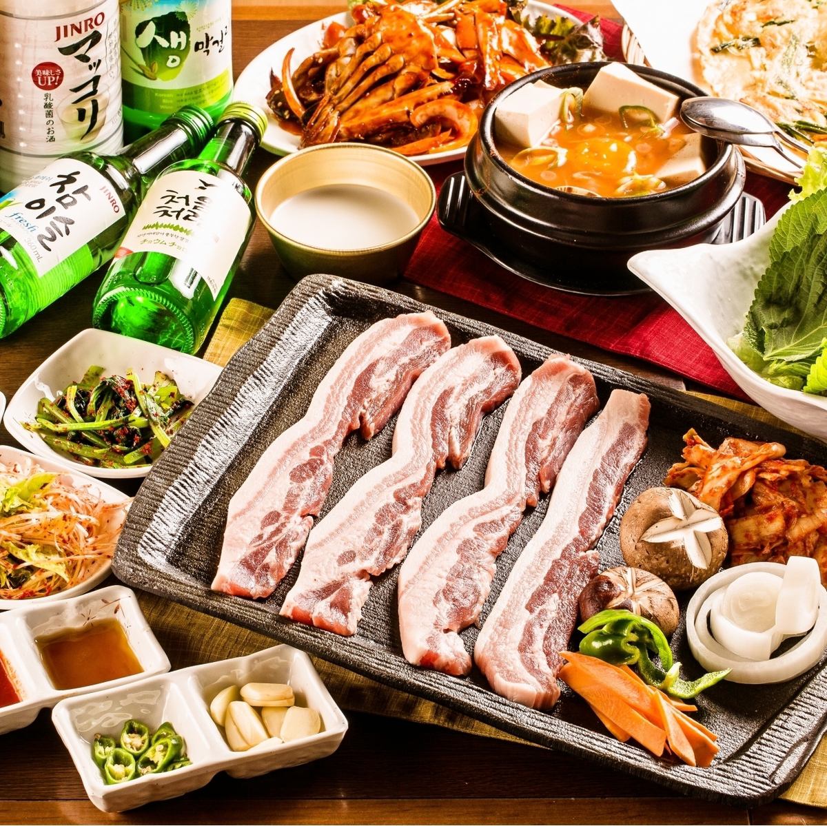 30人以上团体可预约！快来尝尝不用筷子的精致韩国料理吧！
