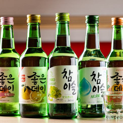 한국의 술도 풍부하게 준비! 호랑이 막걸리·생 막걸리·차미슬 등 한국의 술도 즐겨 주세요.