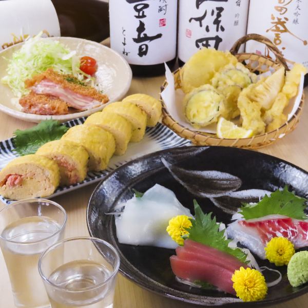 【各種宴会に】120分飲み放題付全7品創作天ぷら盛り合わせコース　2名様より　4500円