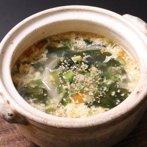 Egg seaweed soup (for 2-5 people)