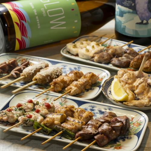 仕入れにこだわった絶品焼き鳥の数々◎