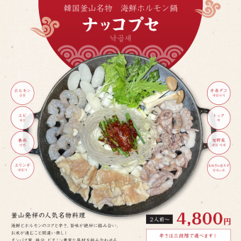 당점 강추! 자랑의 일품.본고장 부산의 맛을 재현한 낙콥세 1인분 2400엔(부가세 포함)