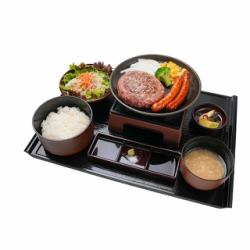 とろけるハンバーグとソーセージ御膳　LLサイズ[300ｇ]