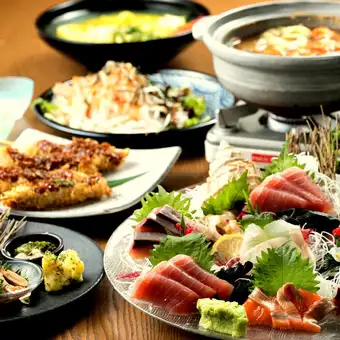 【120分地酒入飲み放題付】牛タンしゃぶしゃぶや本鮪等全8品◇秋満足コース6500円→6000円
