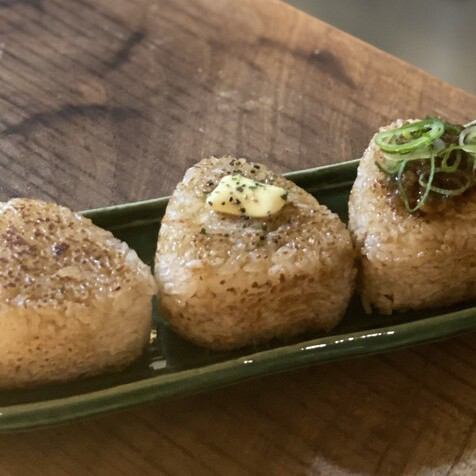 Various types of fried rice balls