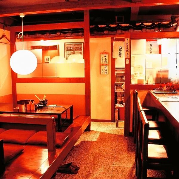 A banquet seat in the image of a sumo room.Bonbori creates a comfortable atmosphere! Have a good time in a relaxing space ♪