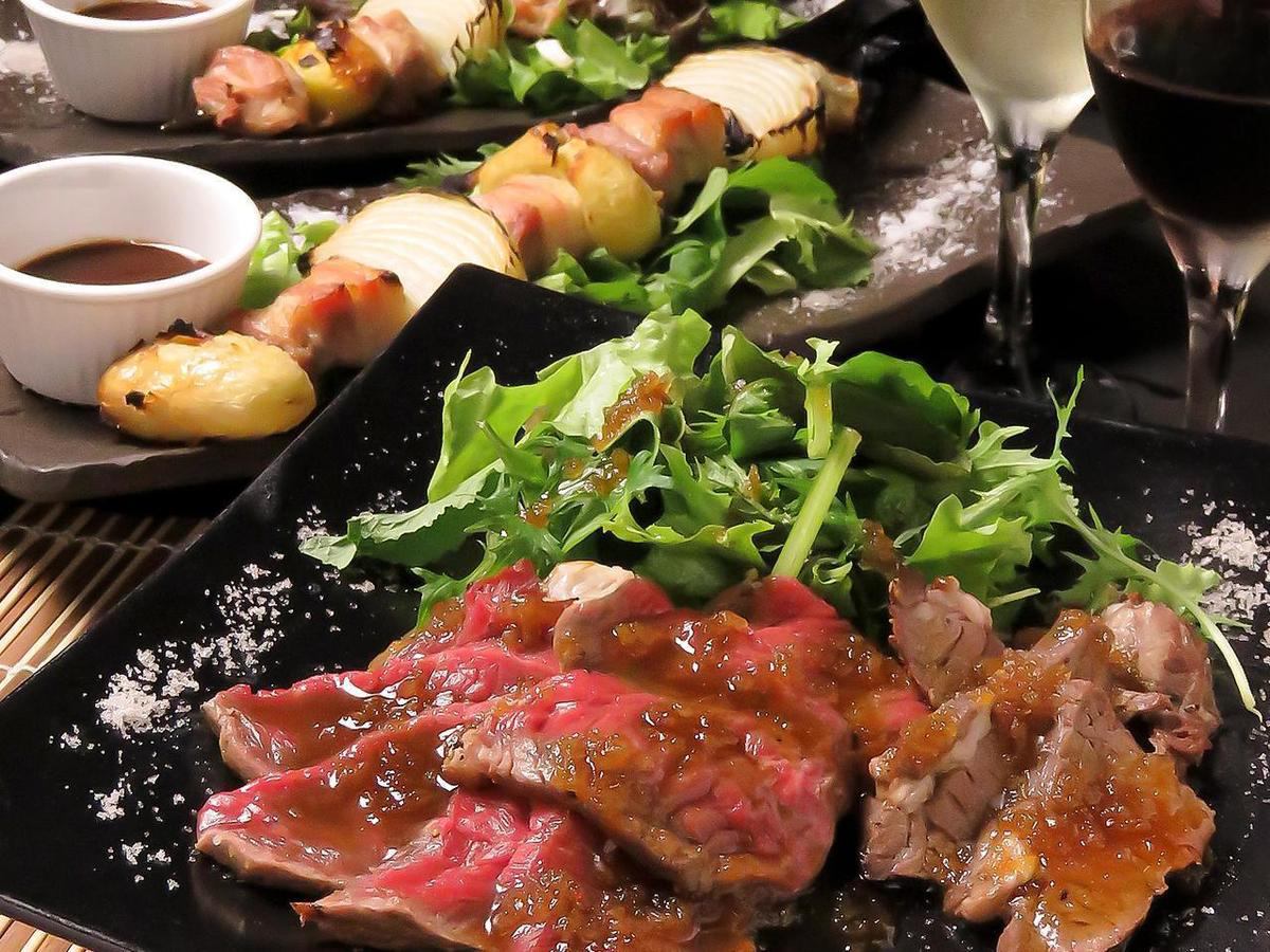Excellent! You can also enjoy beef rump meat♪