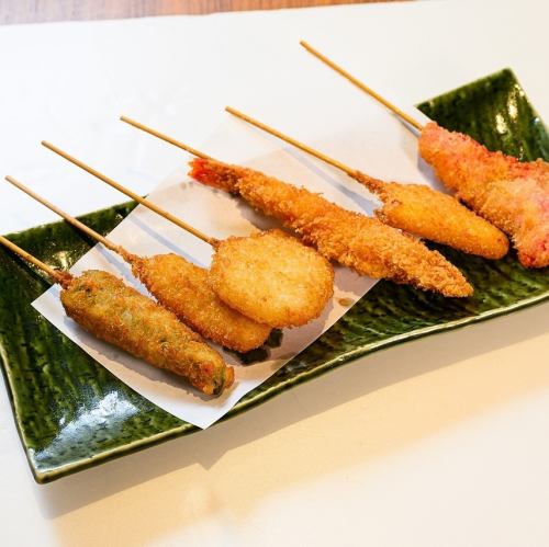 10 skewers of fried food