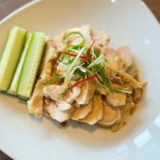 蒸し鶏のねぎ風