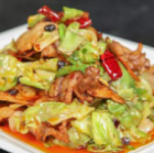 호이콜로/돼지고기와 해파리 달걀볶음