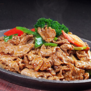 牛肉の鉄板焼き