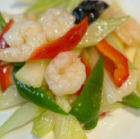 셀러리 해물 새우 소금 볶음