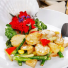 조개 기둥의 아스파라 볶음