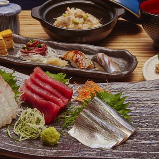 《8 dishes in total》2-hour course with all-you-can-drink and enjoy Tsukiji Jukan's popular menu [5,000 yen (tax included)]