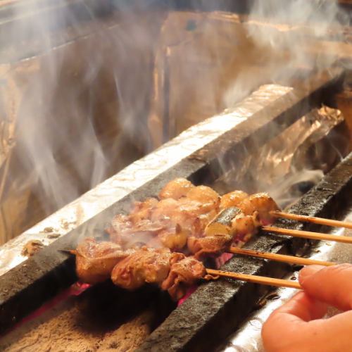 朝引き鶏の使用の焼鳥