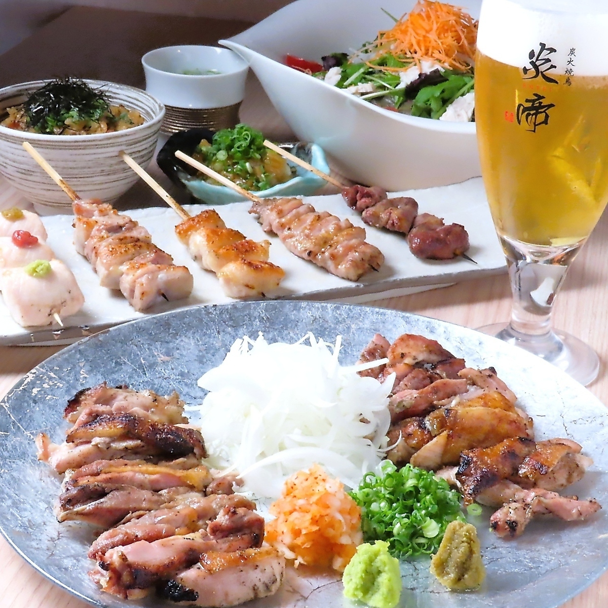 店主自ら目利きし仕入れる薩摩の赤鶏のみ使用！