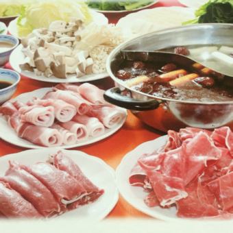 【食べ放題】四川風鴛鴦（おしどり）火鍋コース