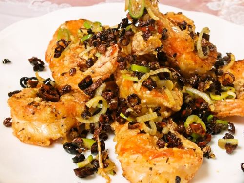 Stir-fried large prawns with salt / Large prawns with mayonnaise
