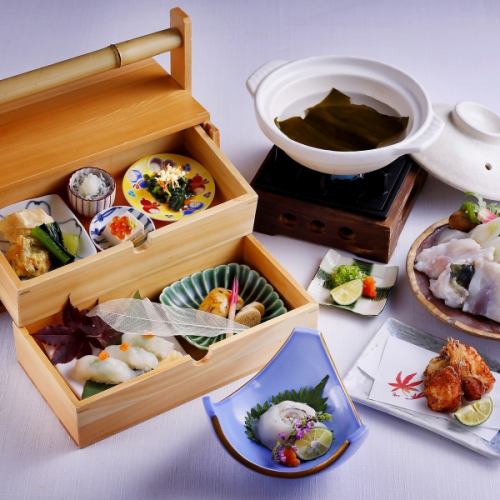 Specialty dishes made with fresh seafood caught in Awaji Island